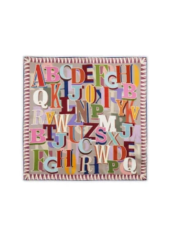 Premium Nickituch aus edler Seide mit Alphabet-Schriftzug