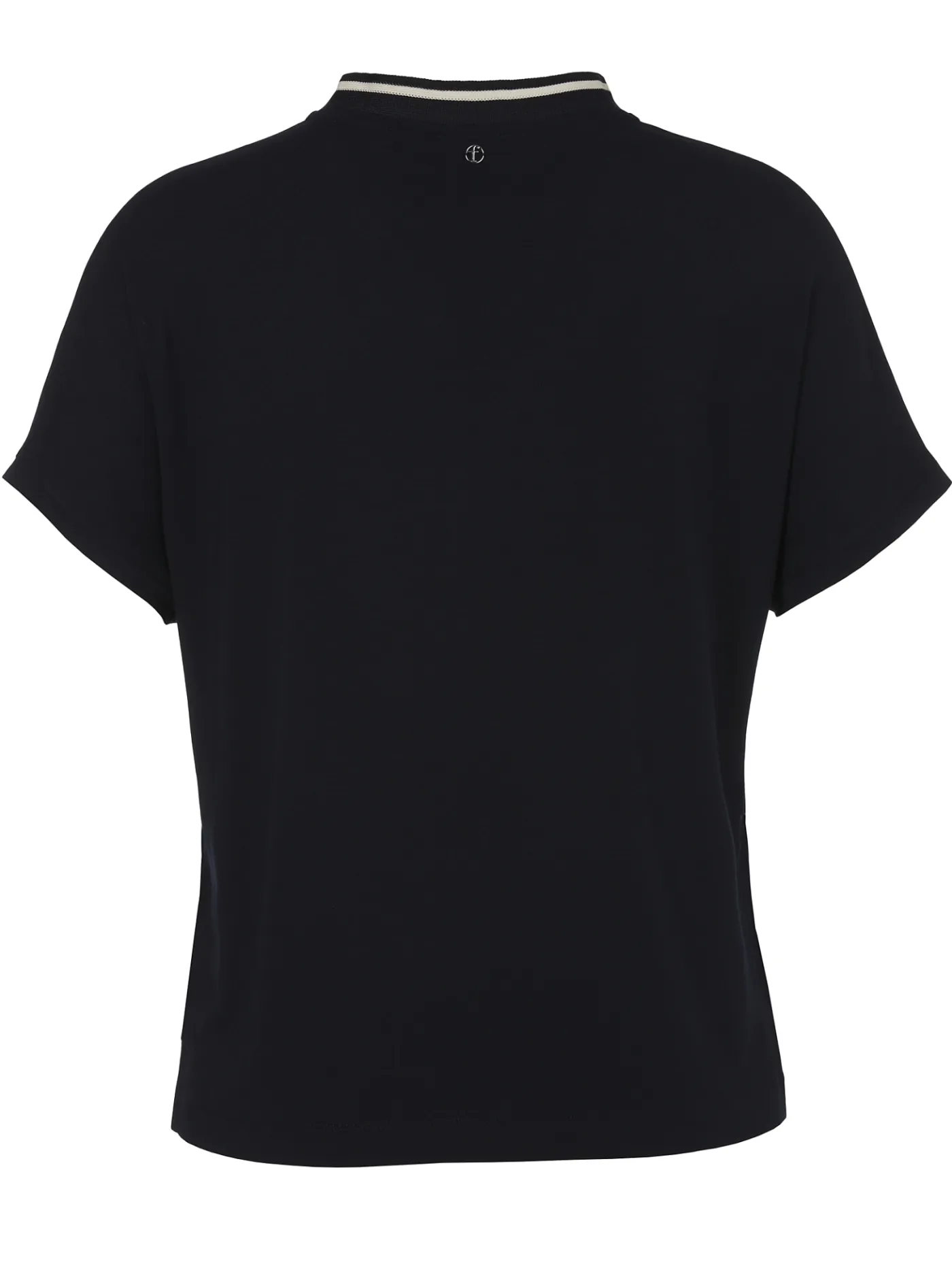 Print Blusenshirt mit einfarbigem Jerseyrücken