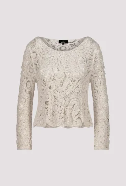 Pullover mit Cornelly-Häkelmuster