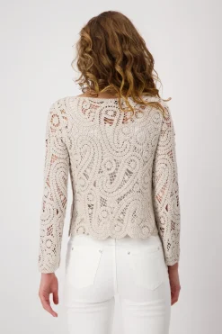 Pullover mit Cornelly-Häkelmuster
