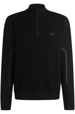 Pullover mit Reißverschluss und Logo-Detail