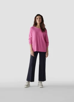 Pullover mit Rundhalsausschnitt und Ziernaht