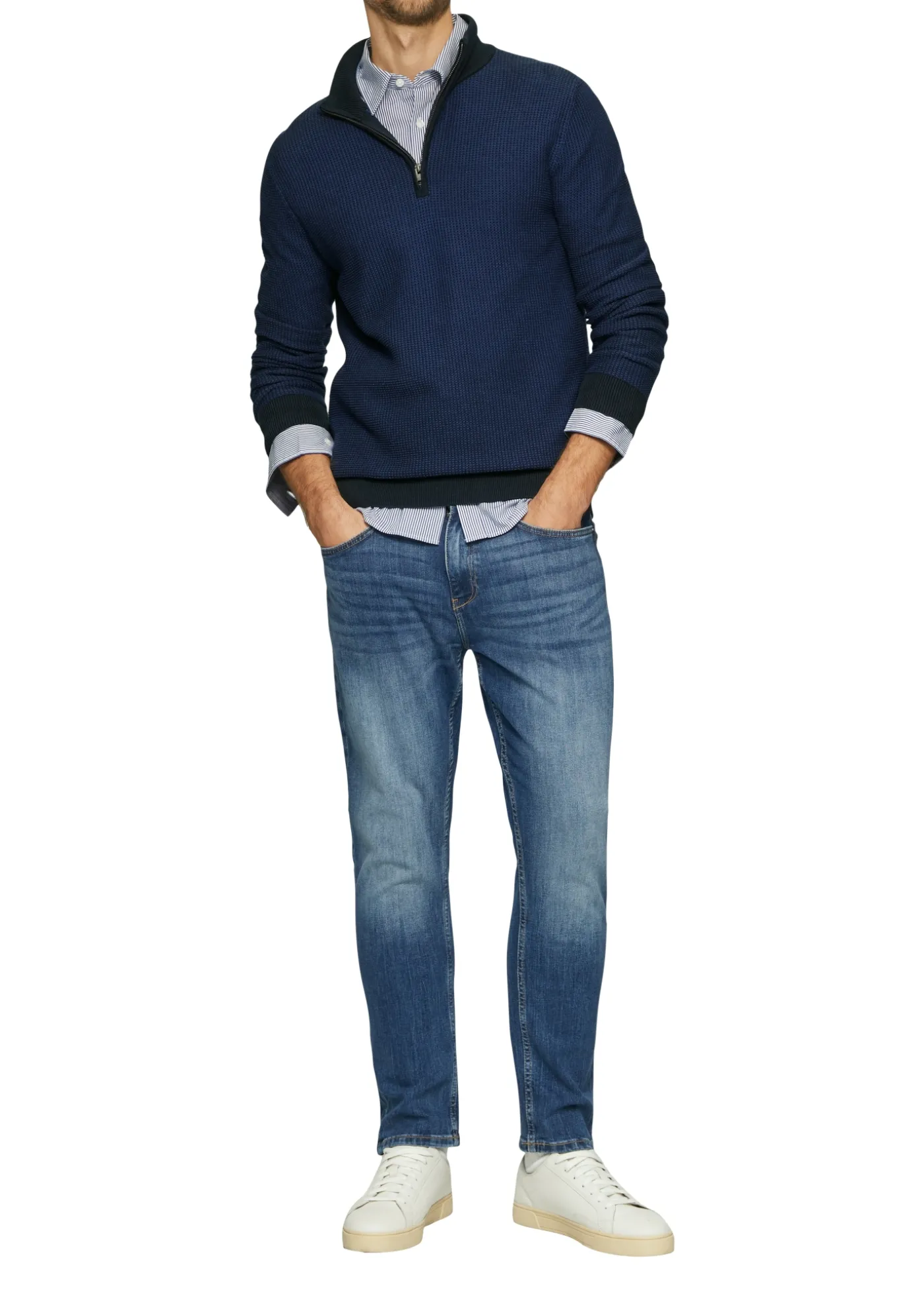 Pullover mit Troyerkragen