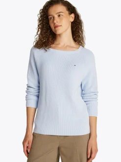 Pullover mit U-Boot-Ausschnitt