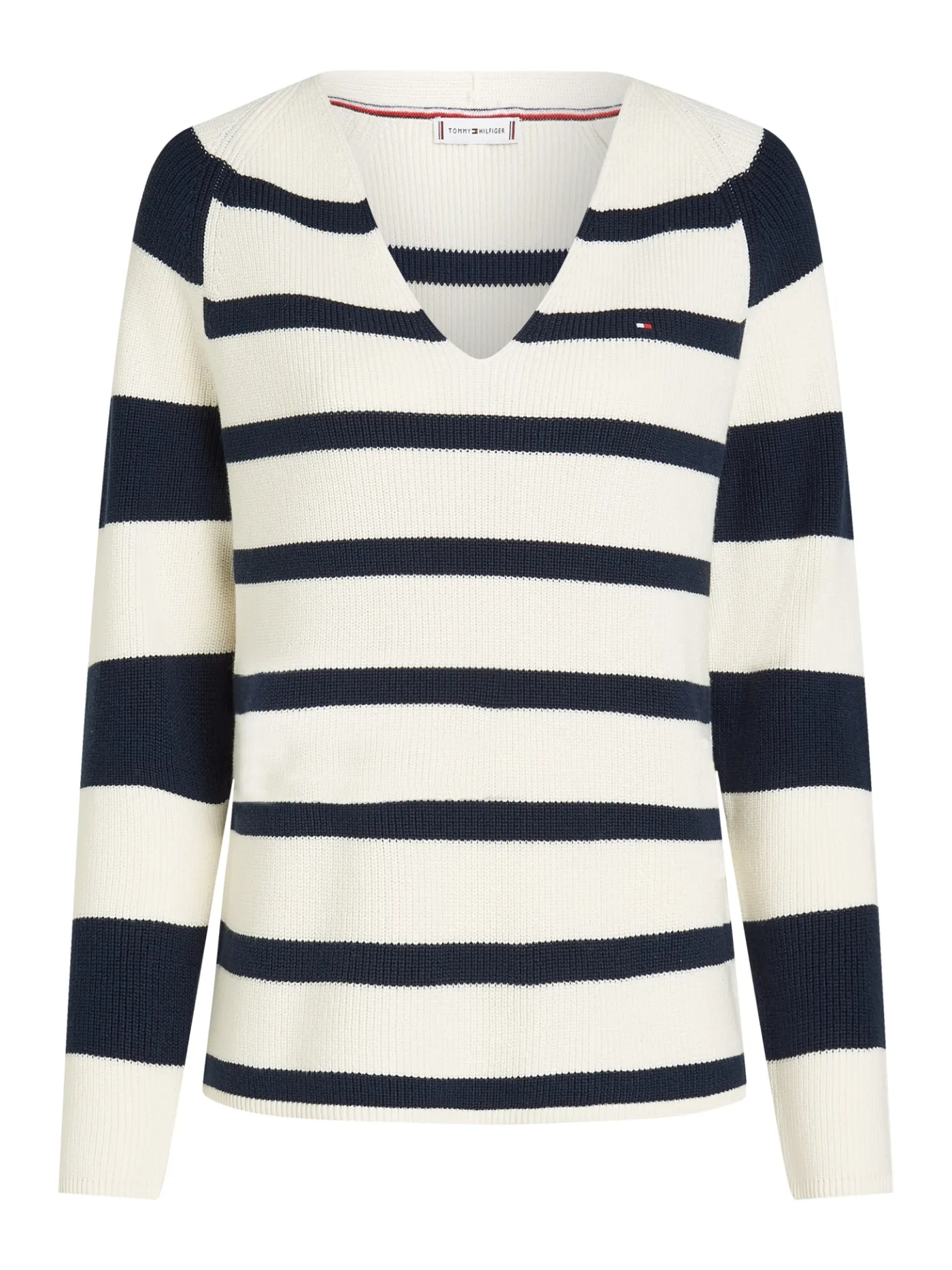Pullover mit V-Ausschnitt und Perlfangmuster