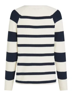 Pullover mit V-Ausschnitt und Perlfangmuster