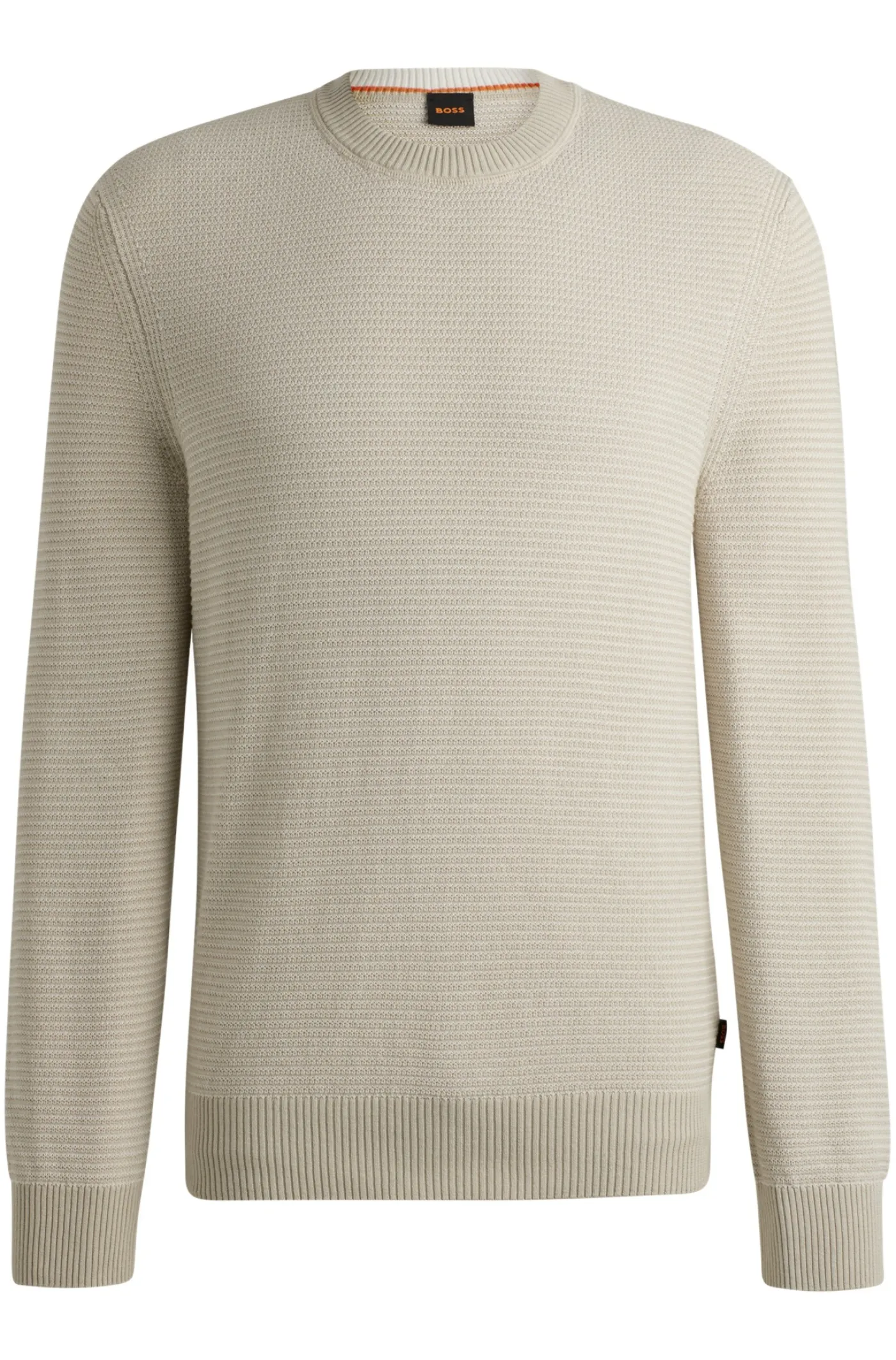 Regular-Fit Pullover aus zweifarbigem Baumwoll-Mix