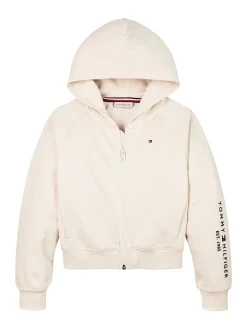 Reißverschluss Hoodie mit aufgesticktem Logo