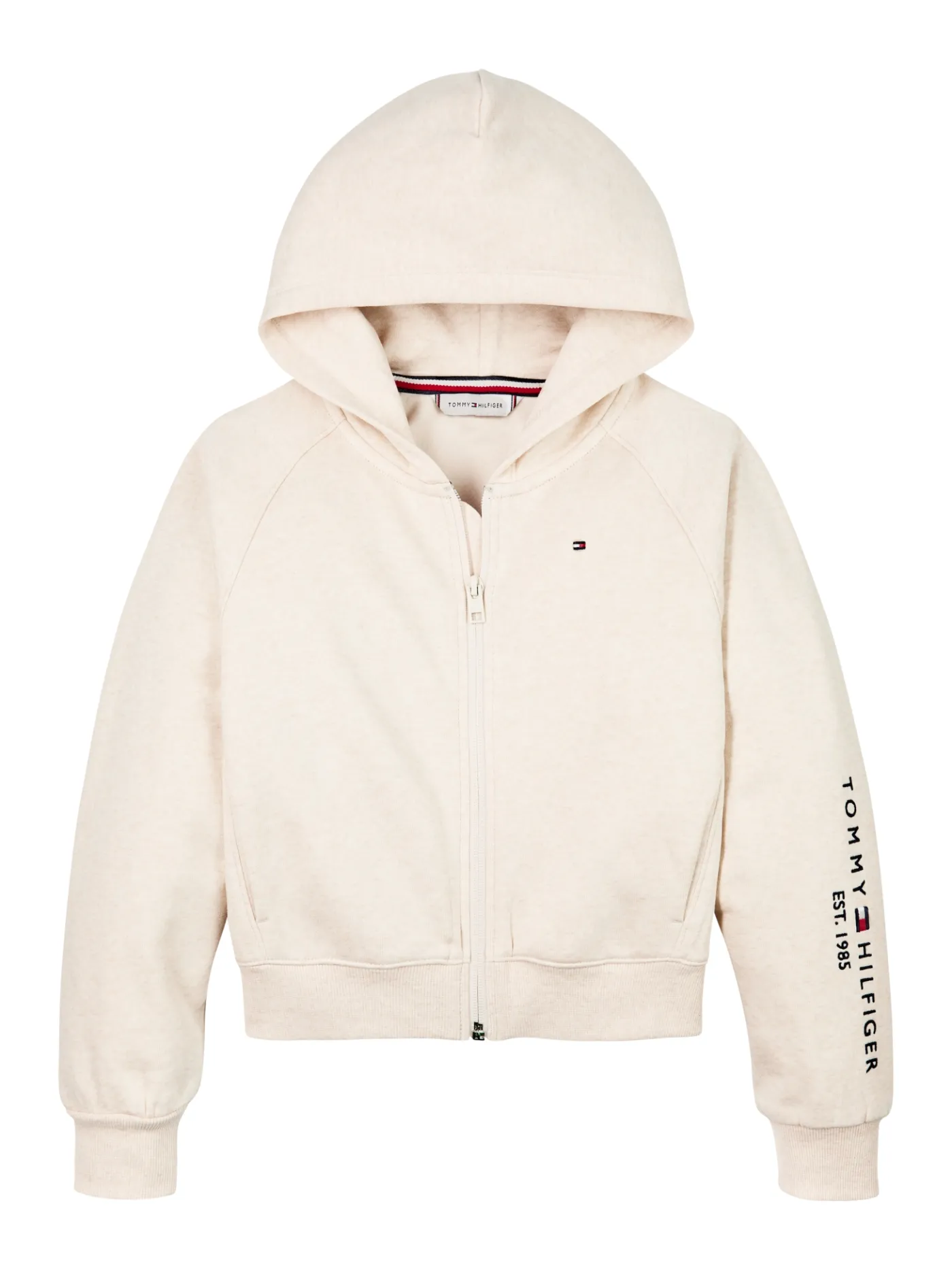 Reißverschluss Hoodie mit aufgesticktem Logo