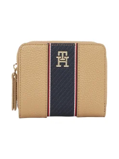 Reißverschluss-Brieftasche mit TH-Monogramm