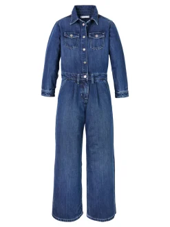 Relaxed Fit Denim Jumpsuit mit weitem Bein