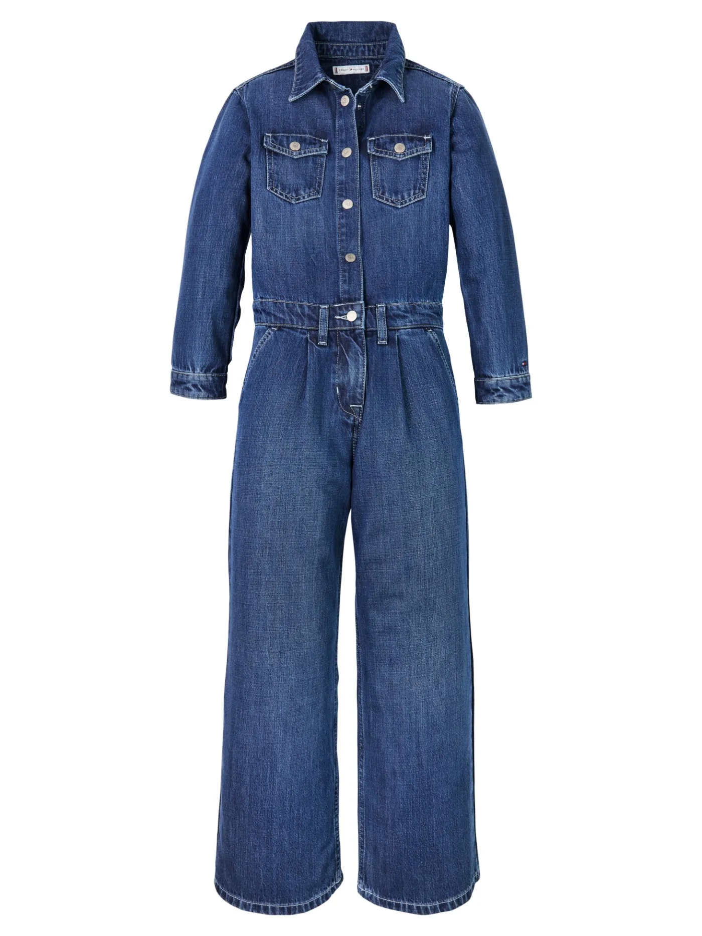 Relaxed Fit Denim Jumpsuit mit weitem Bein