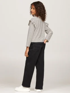 Relaxed Fit Langarmshirt mit Metallic-Streifen