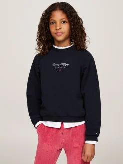 Relaxed Fit Sweatshirt mit Schreibschrift-Logo