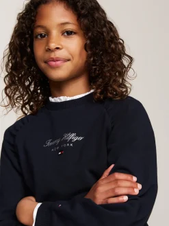 Relaxed Fit Sweatshirt mit Schreibschrift-Logo