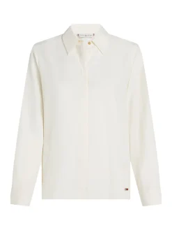 Relaxed Fit Bluse mit verdeckter Knopfleiste