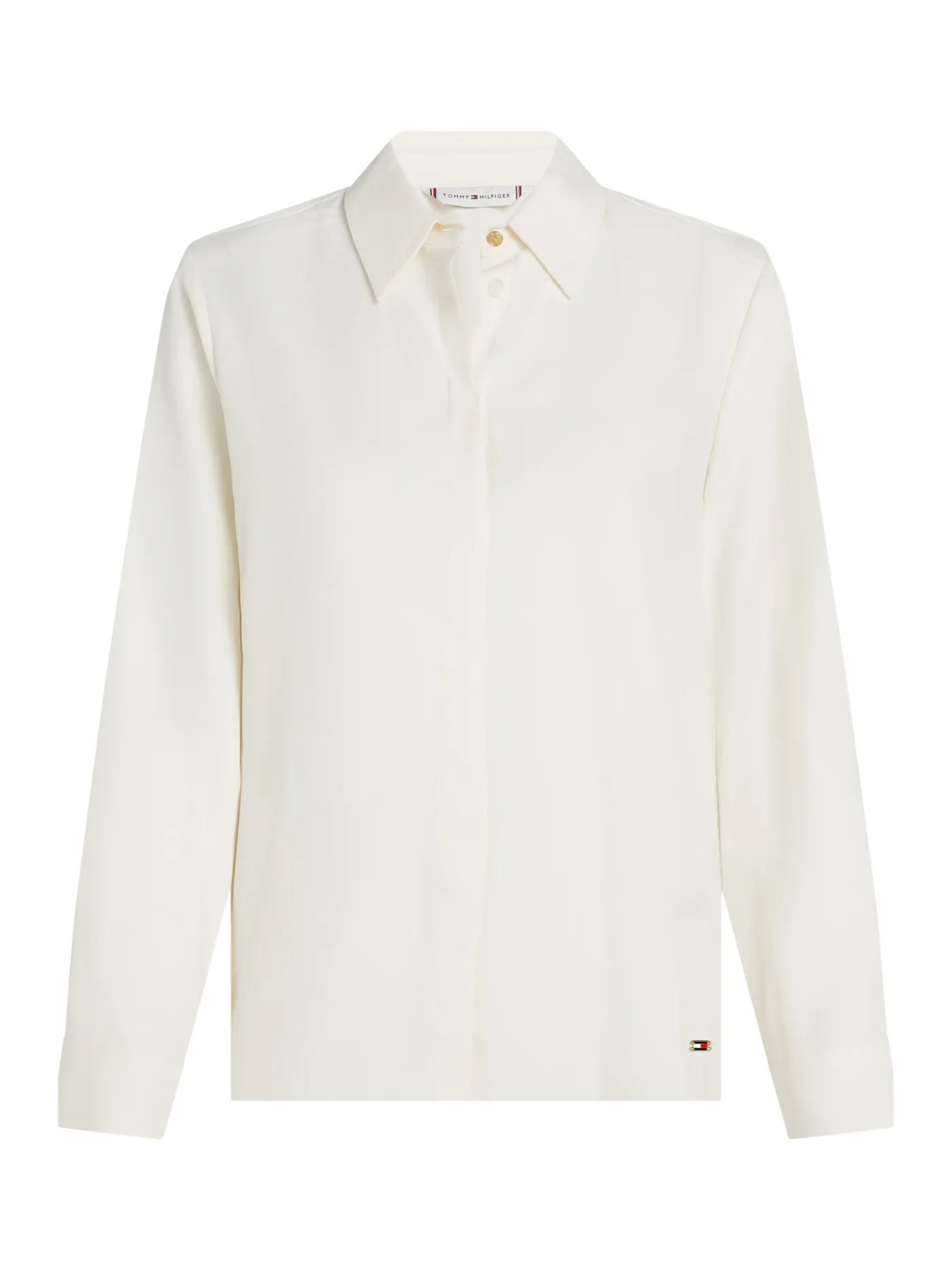 Relaxed Fit Bluse mit verdeckter Knopfleiste