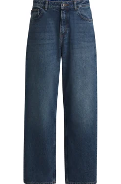 Relaxed-Fit Jeans aus blauem Baumwoll-Denim
