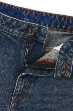 Relaxed-Fit Jeans aus blauem Baumwoll-Denim
