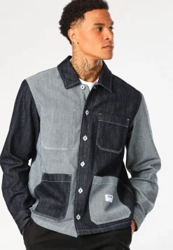 Relaxed-Fit Overshirt aus Denim-Mix