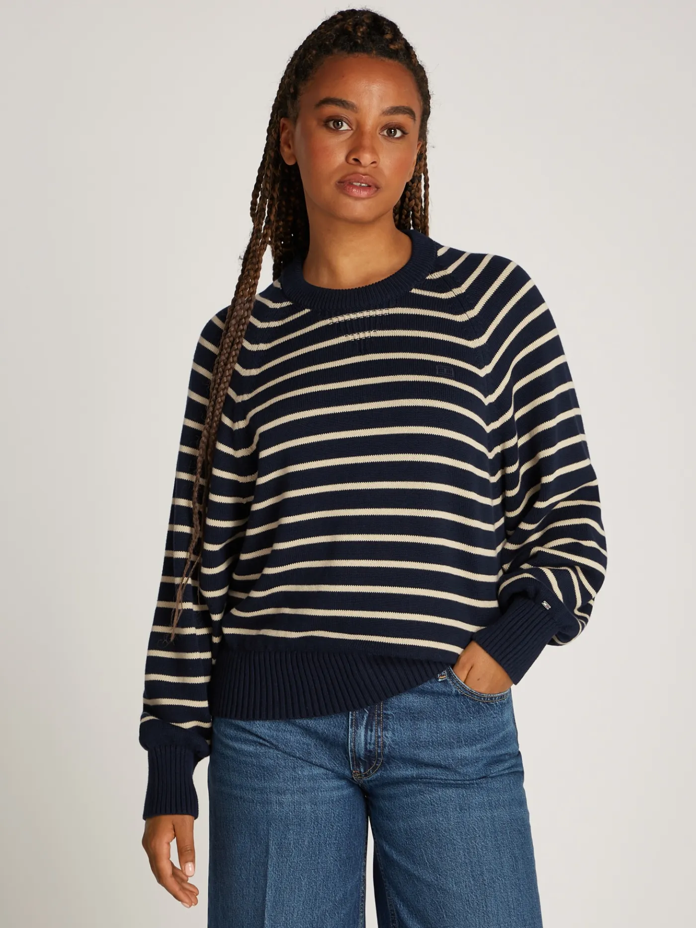 Relaxed Fit Pullover mit Raglanärmeln