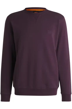 Relaxed-Fit Sweatshirt aus Baumwoll-Terry mit Logo-Aufnäher