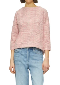 Relaxed-Fit-Sweatshirt aus Bouclé mit 3/4-Ärmeln