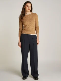 Relaxed Straight Leg Fit Hose mit Nahtdetails
