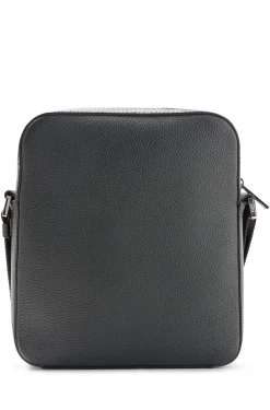 REPORTER-TASCHE AUS ITALIENISCHEM LEDER MIT LOGO-PRÄGUNG