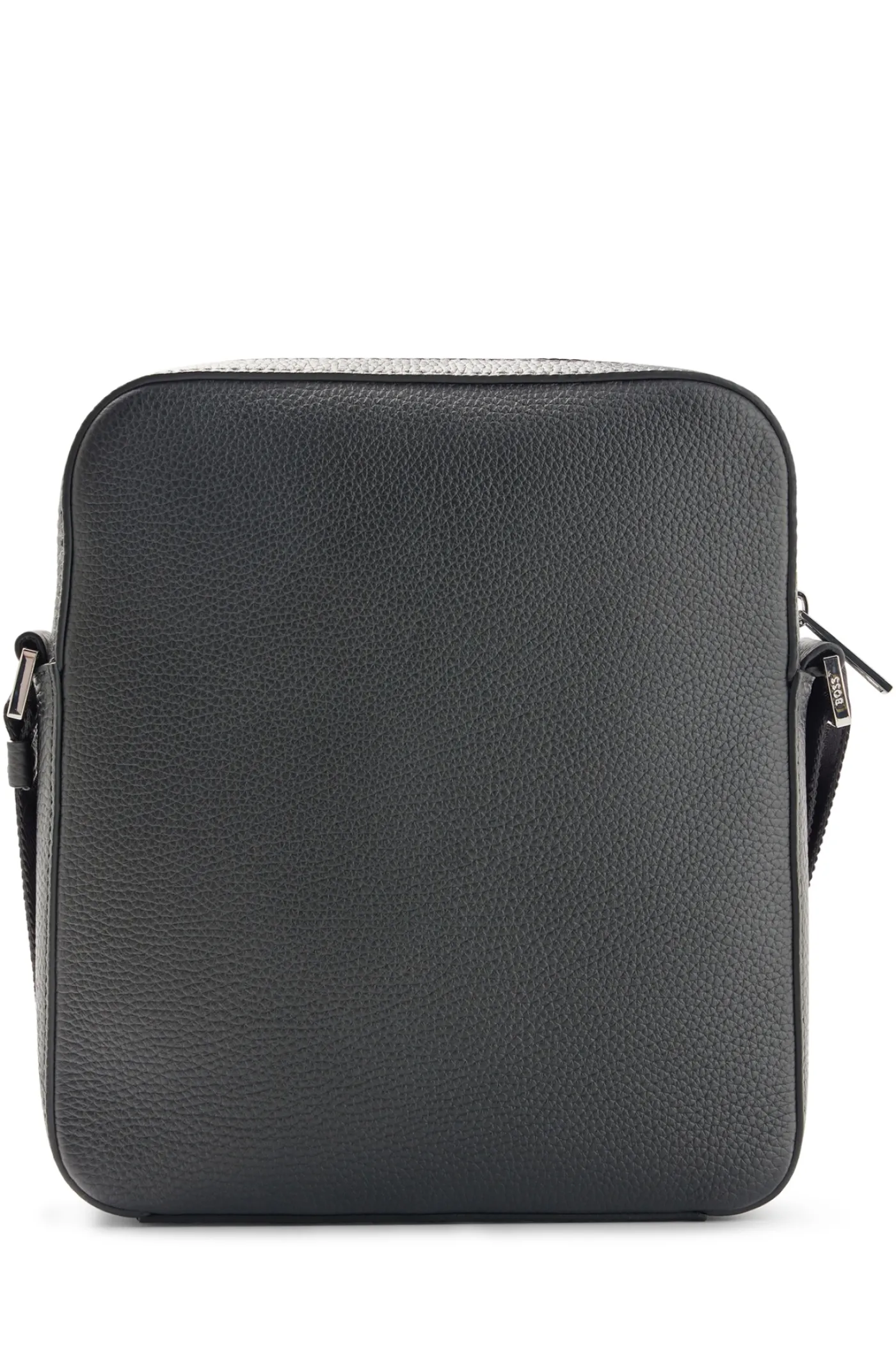 REPORTER-TASCHE AUS ITALIENISCHEM LEDER MIT LOGO-PRÄGUNG