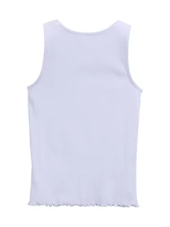 Ripp Top mit Glitzer-Print