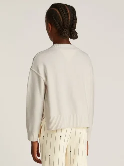 Rundhals-Pullover mit Logo