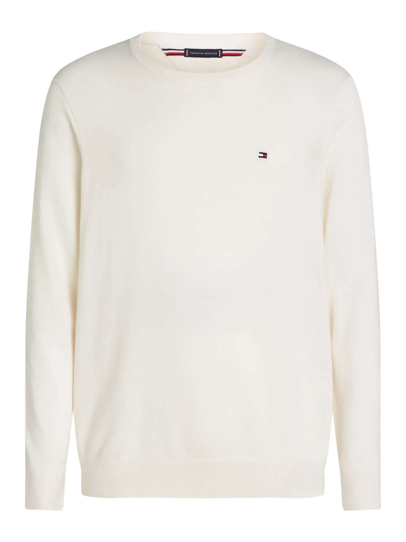Rundhals-Pullover mit aufgestickter Flag
