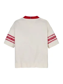 Rundhals-T-Shirt im Color Block-Design