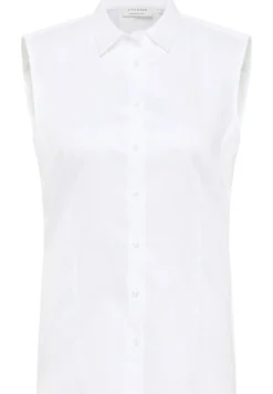 Satin Shirt Bluse Satingewebe ohne Arm
