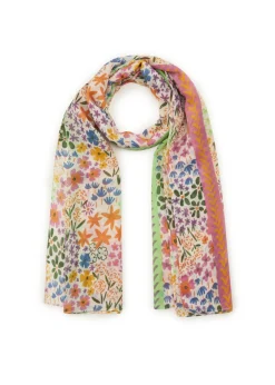 Schal aus recyceltem Polyester mit Blumenmuster