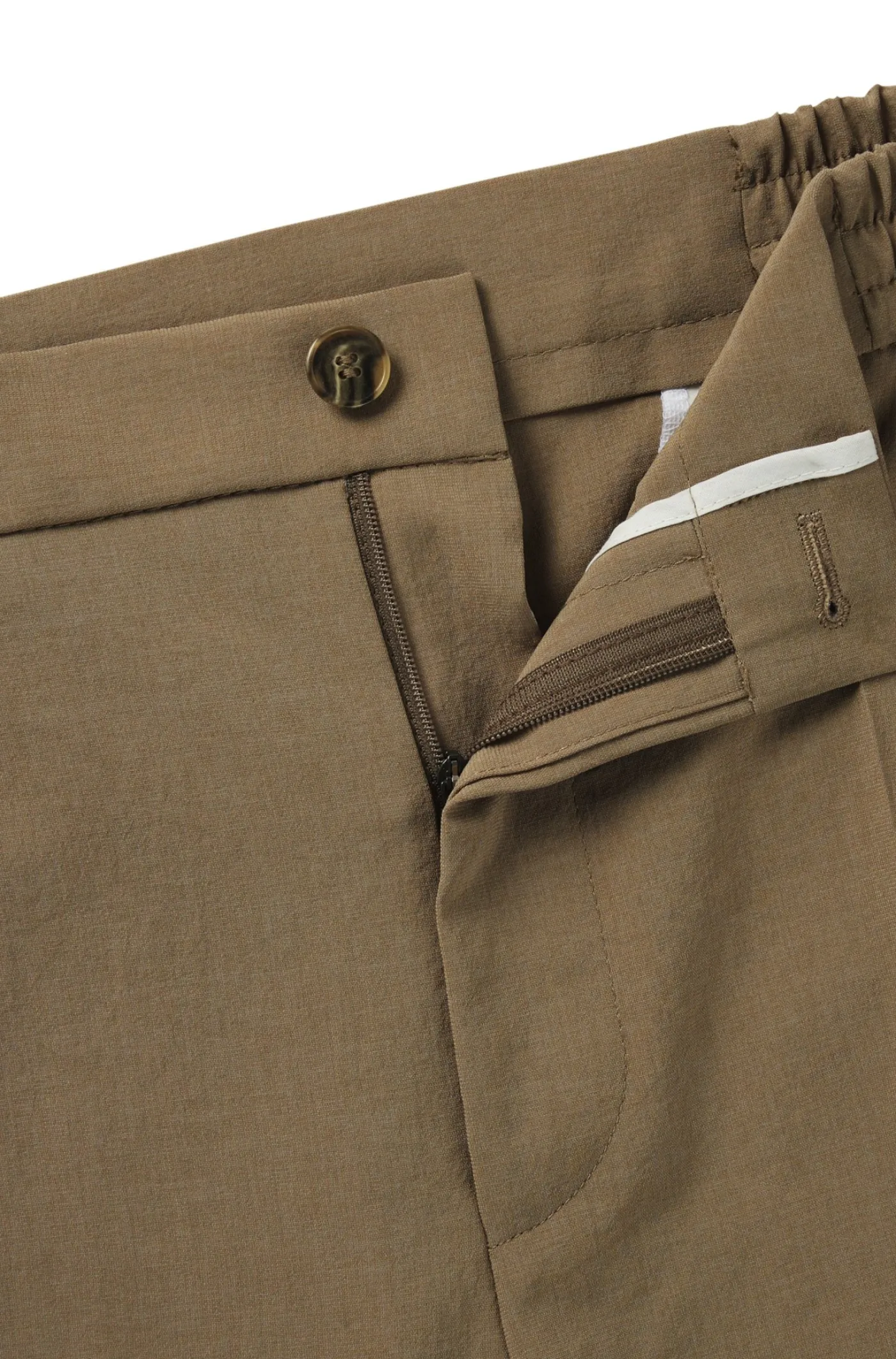 Schmal geschnittene Hose aus knitterarmem Melange-Gewebe