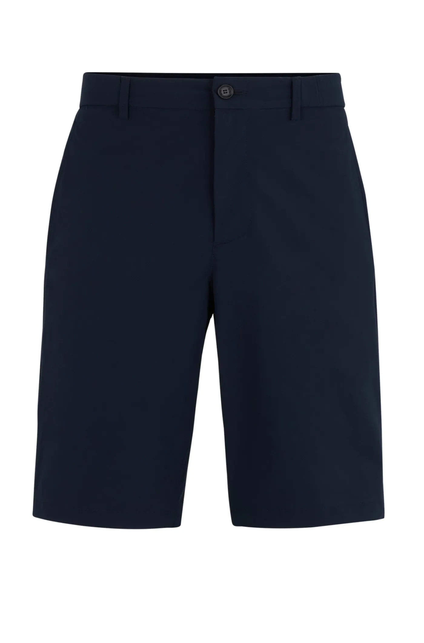 Schmal geschnittene Shorts aus dehnbarer Popeline