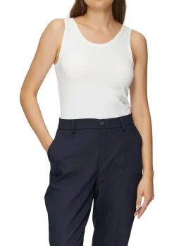 Schmal geschnittenes Tanktop aus Baumwolljersey