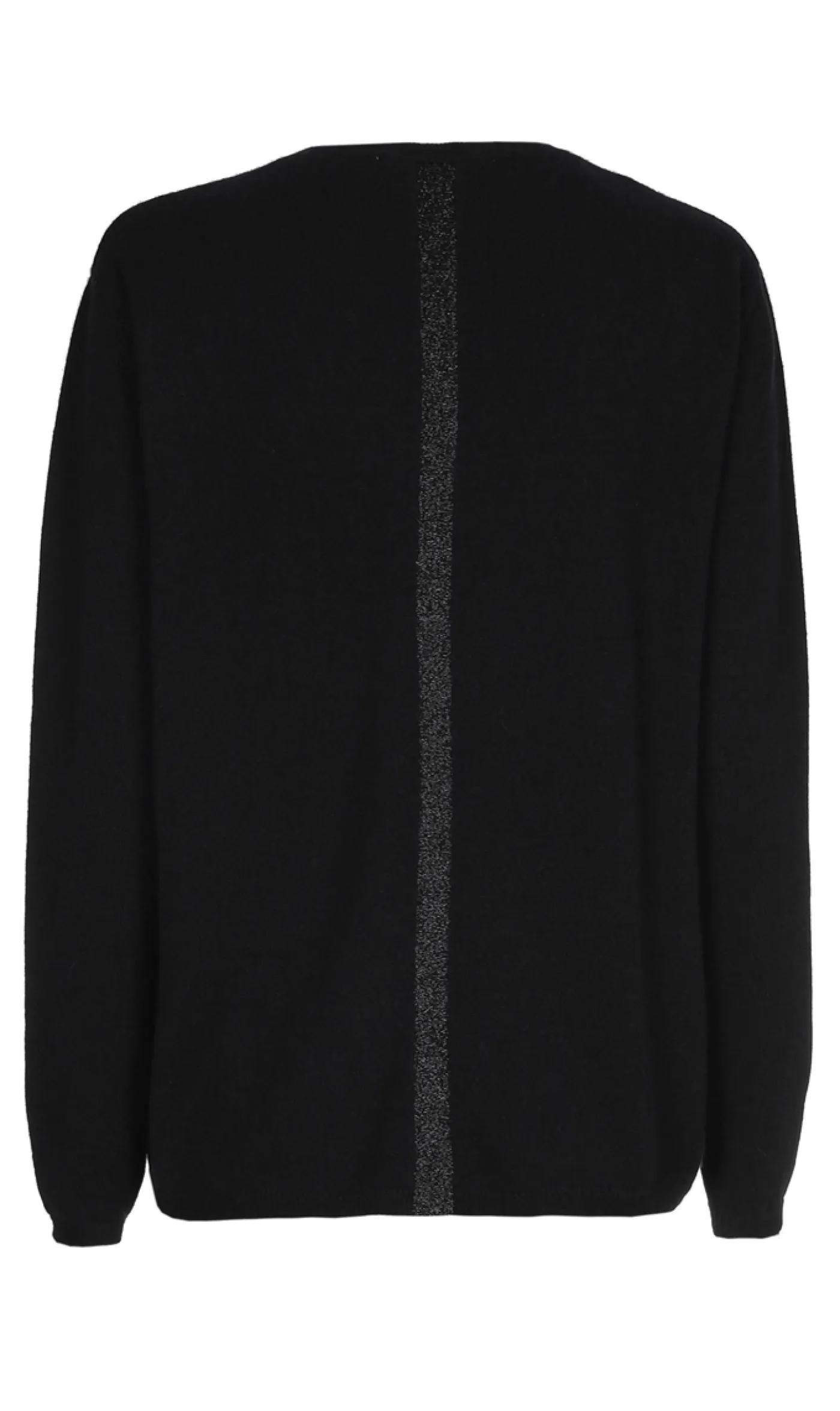 Schwarzer Cashmere Pullover mit V-Ausschnitt