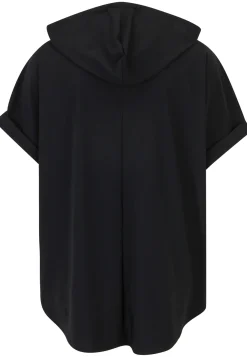 Shirt aus elastischer Wirkware mit Hoodie