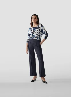 Shirt mit 3/4-Arm in floralem Muster