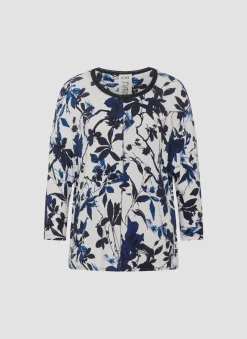Shirt mit 3/4-Arm in floralem Muster