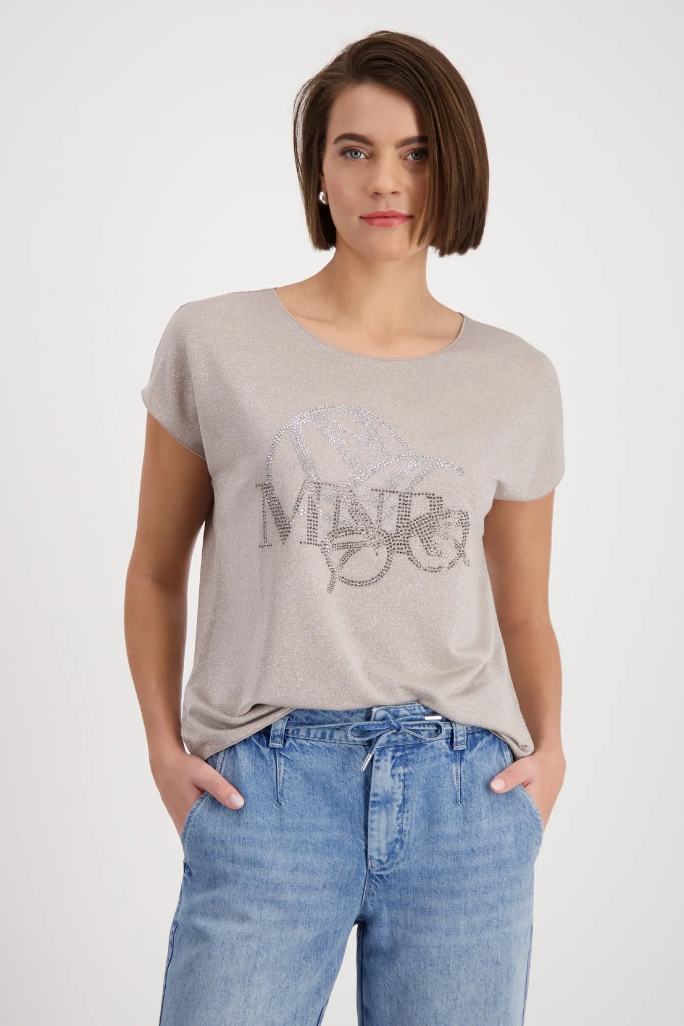 Shirt mit Cap-Print
