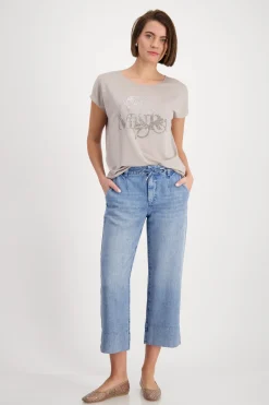 Shirt mit Cap-Print