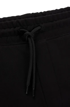 Shorts aus Baumwoll-Terry mit Tunnelzug und blauem Logo-Label
