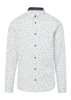 Slim Fit: Gemustertes Hemd aus Popelin