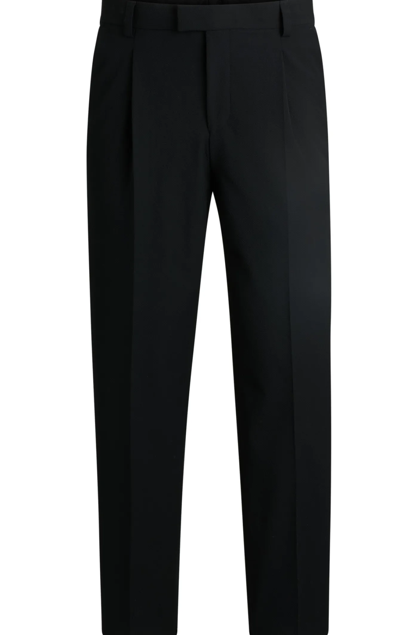 Slim-Fit Hose aus Seersucker
