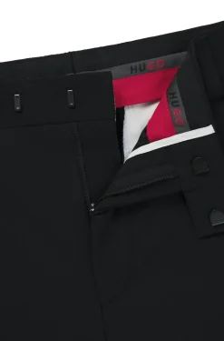 Slim-Fit Hose aus Seersucker