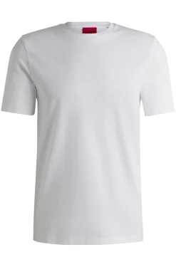 Slim-Fit T-Shirt aus merzerisiertem elastischem Baumwoll-Piqué